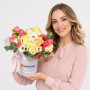 Композиция из роз в коробке «Парижанка» — вид 2